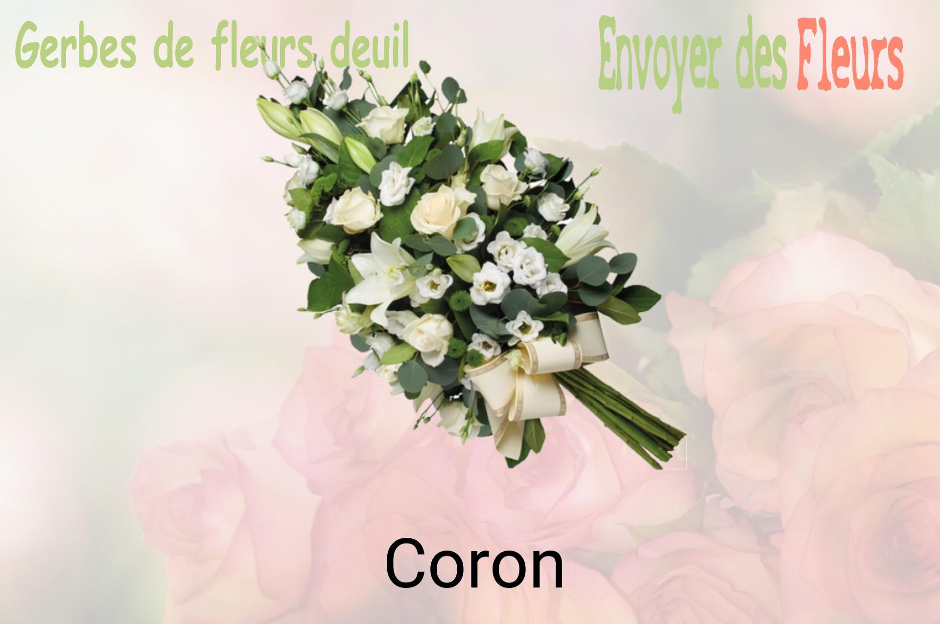 Gerbe de fleurs de deuil livrée à Coron